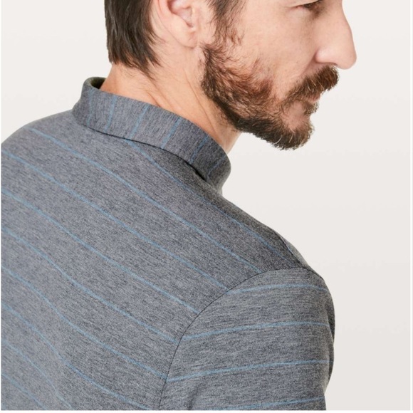 lululemon Evolution Polo Shirt Lookout Stripe Gray - Picture 3 of 14